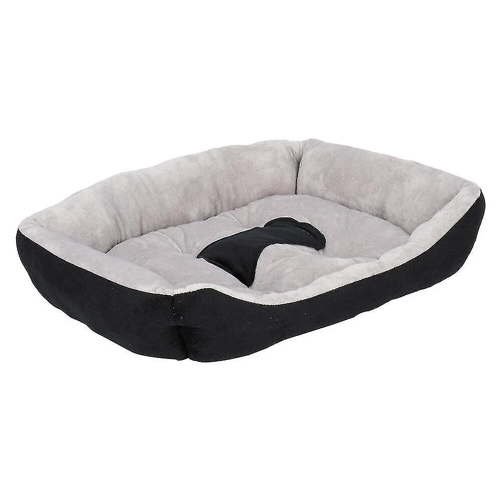 Foto 2 pulgar | Cama Para Mascotas Huoguo, Suave Felpa, Gris Y Negra, Para Gatos Y Perros Pequeños - Venta Internacional.