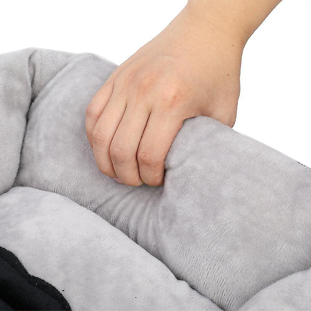 Foto 3 pulgar | Cama Para Mascotas Huoguo, Suave Felpa, Gris Y Negra, Para Gatos Y Perros Pequeños - Venta Internacional.