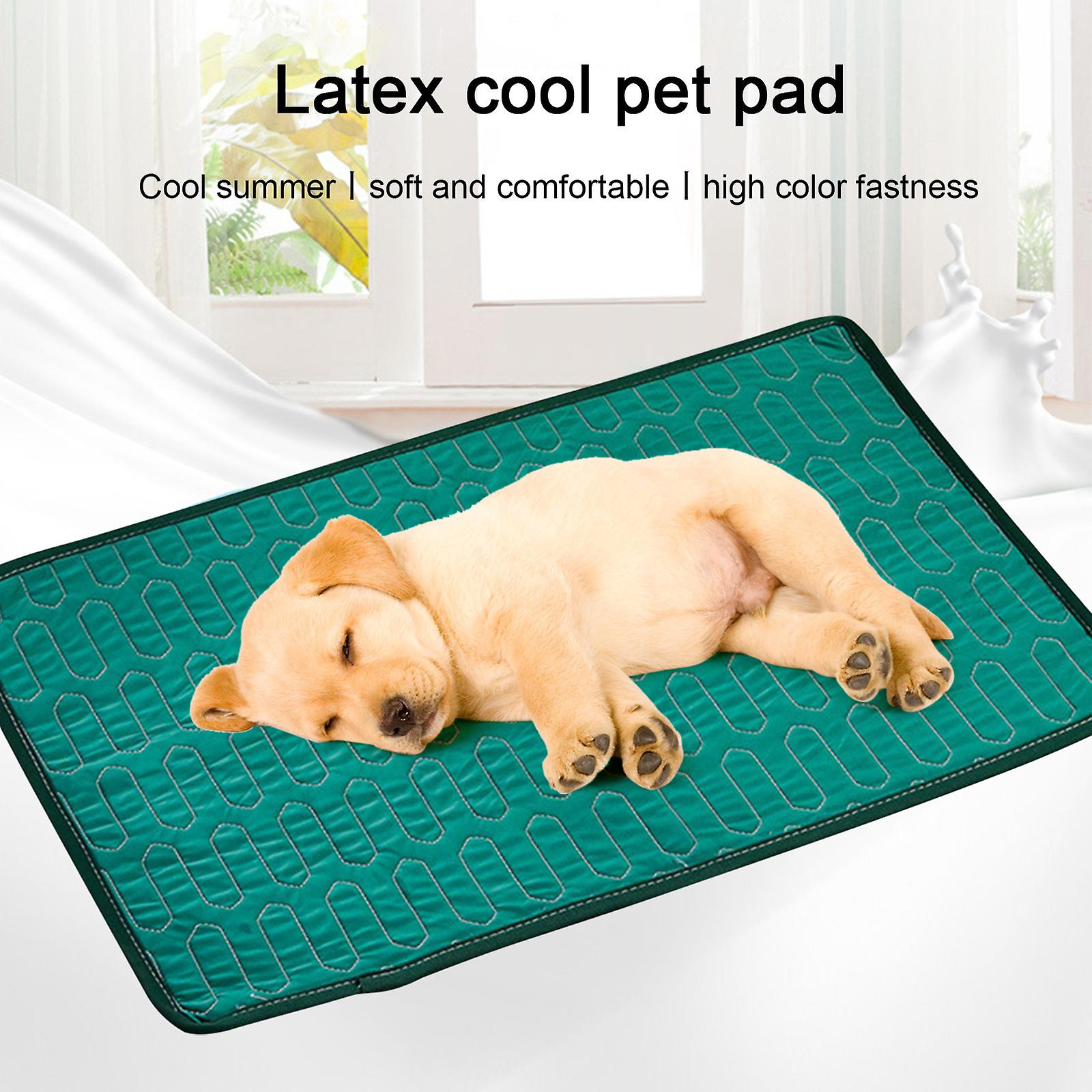 Foto 5 | Alfombrilla Refrigerante Para Mascotas Huoguo Para Perros Y Gatos, Color Verde, Seda Helada, 60 X 40 - Venta Internac