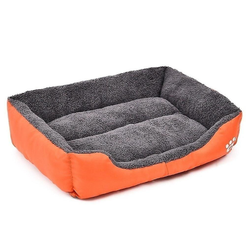 Cama Para Perros Huoguo, Naranja, Cálida Y Acogedora, Forro Polar, Impermeable - Venta Internacional.