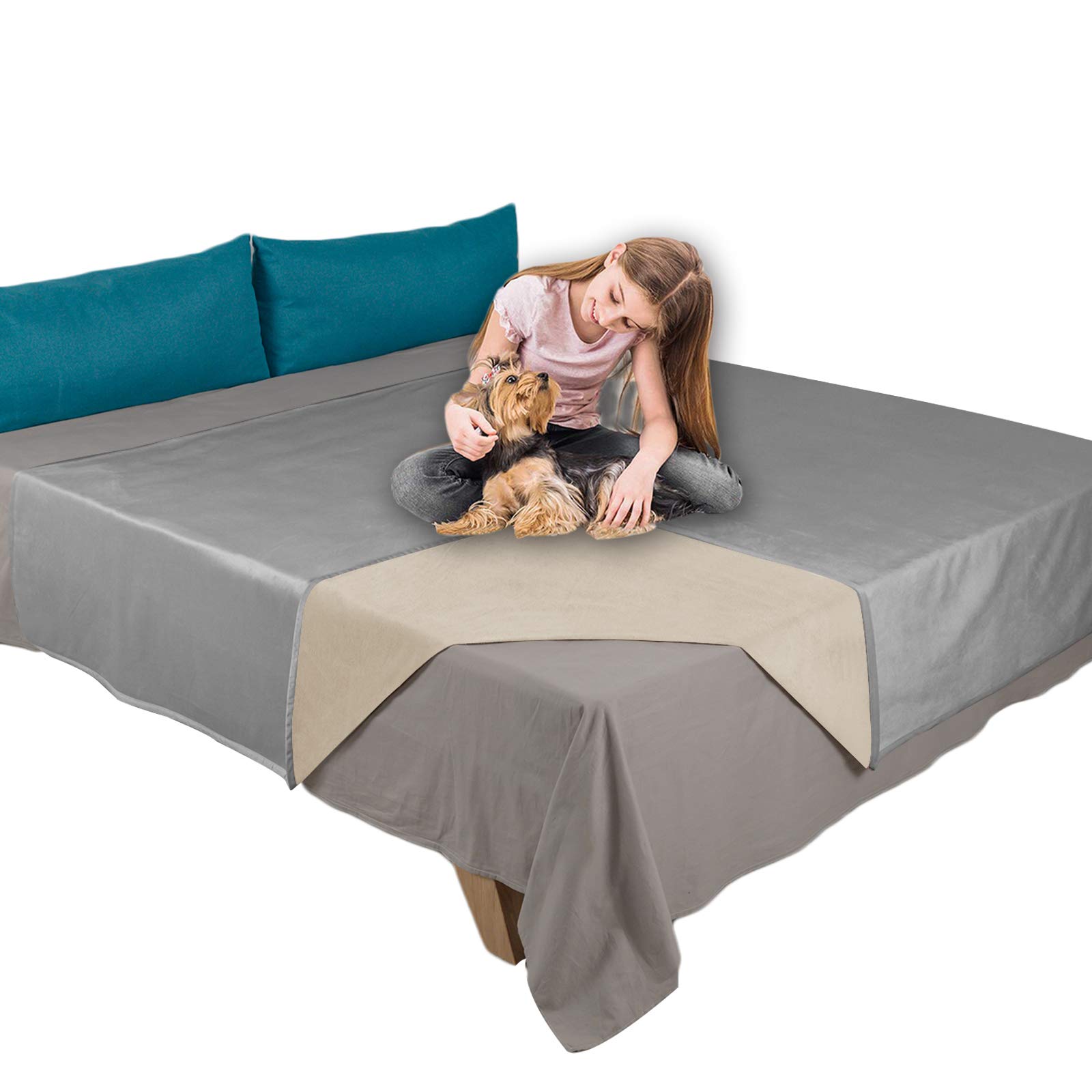 Foto 2 pulgar | Manta De Cama Para Mascotas, Impermeable, Reversible, De Terciopelo Ameritex - Venta Internacional.