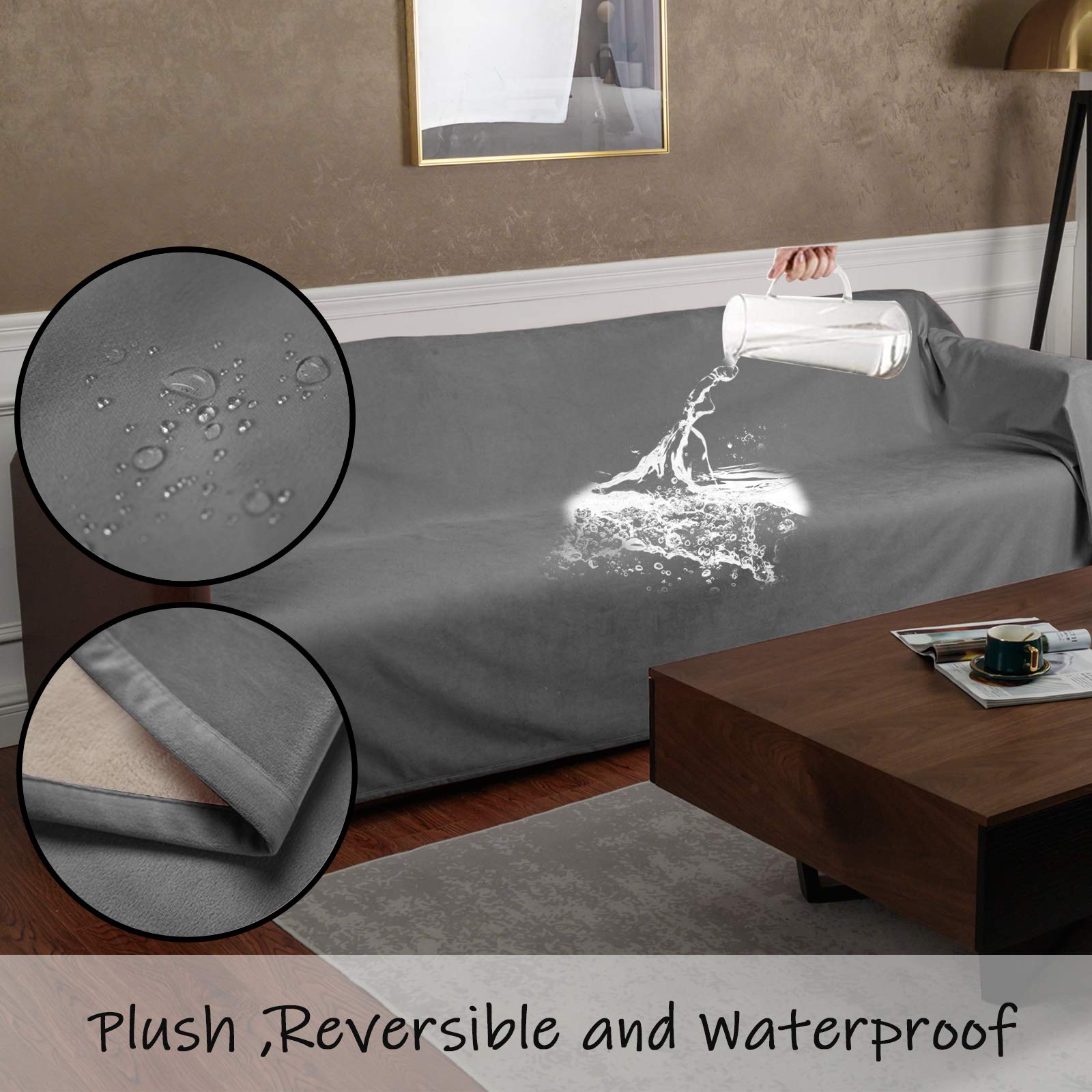 Foto 5 pulgar | Manta De Cama Para Mascotas, Impermeable, Reversible, De Terciopelo Ameritex - Venta Internacional.