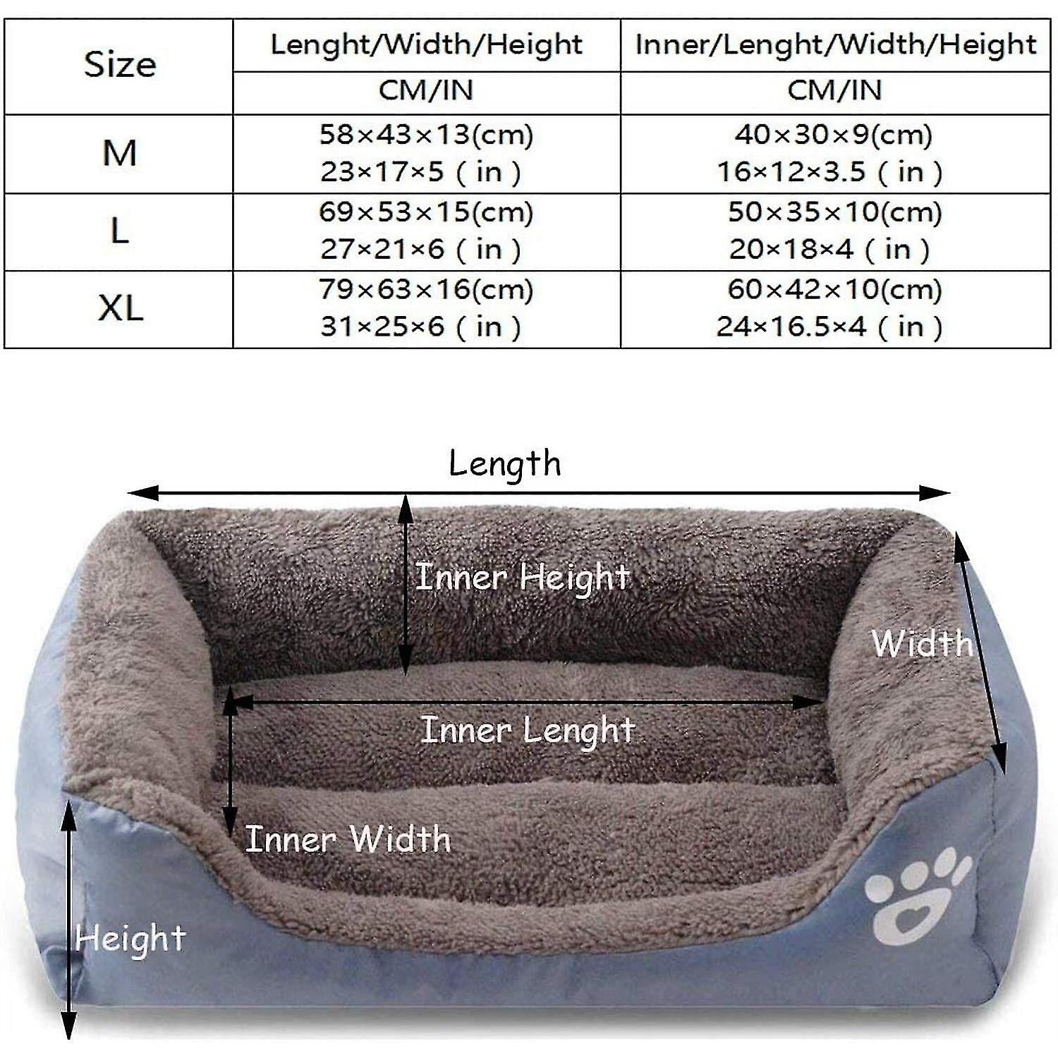 Foto 5 pulgar | Cama Para Perros Huoguo, Moderna, Ultrasuave Y Cálida Para Uso Diario, Tamaño Mediano - Venta Internacional.