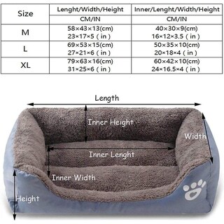 Foto 4 | Cama Para Perros Huoguo, Moderna, Ultrasuave Y Cálida Para Uso Diario, Tamaño Mediano - Venta Internacional.