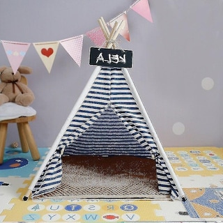 Foto 1 | Colchoneta De Verano Con Forma De Jaula Para Pájaros, Carpa, Caseta, Tamaño Mediano, Azul - Venta Internacional.