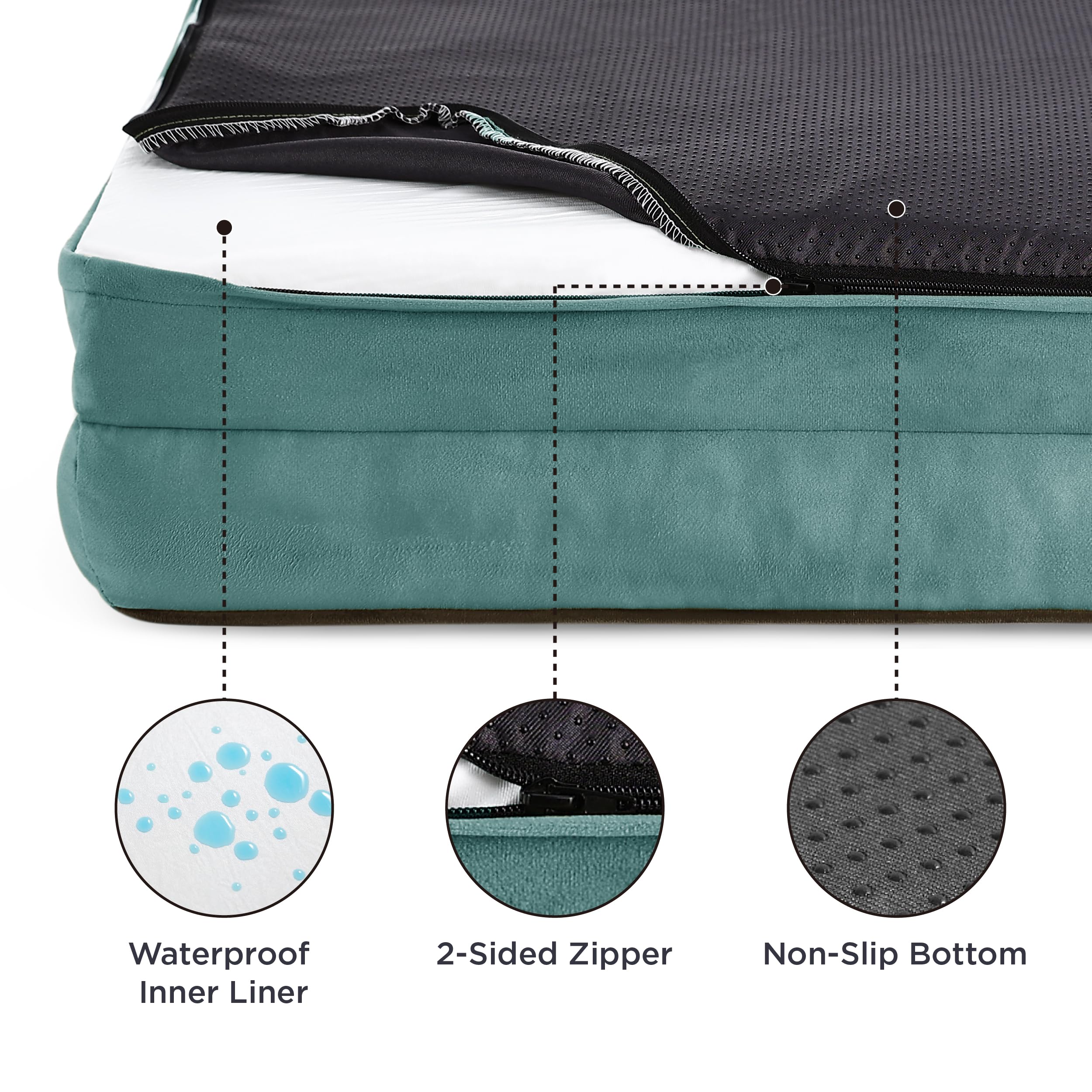 Foto 4 pulgar | Cama Ortopédica Para Perros Grandes, Lavable, Azul - Venta Internacional.