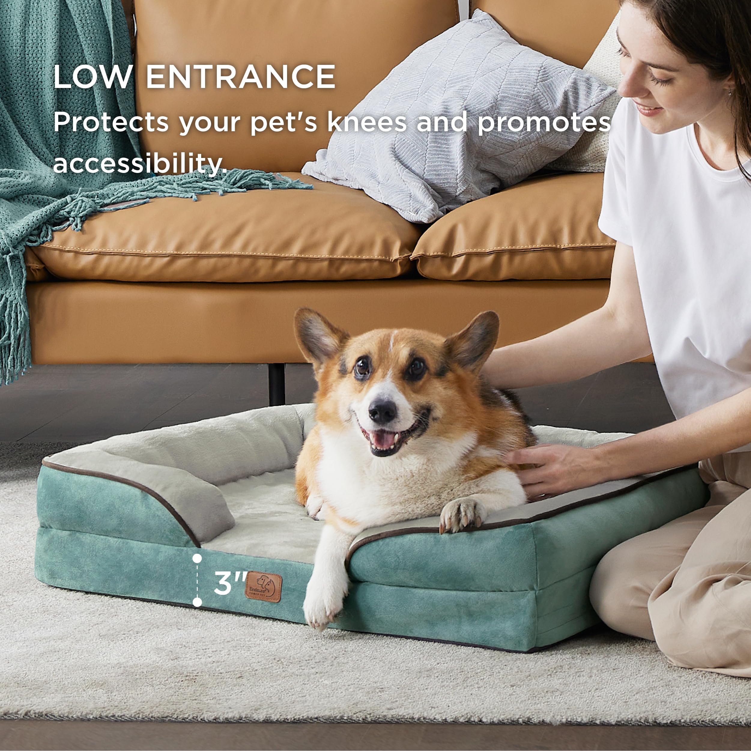 Foto 5 | Cama Ortopédica Para Perros Grandes, Lavable, Azul - Venta Internacional.