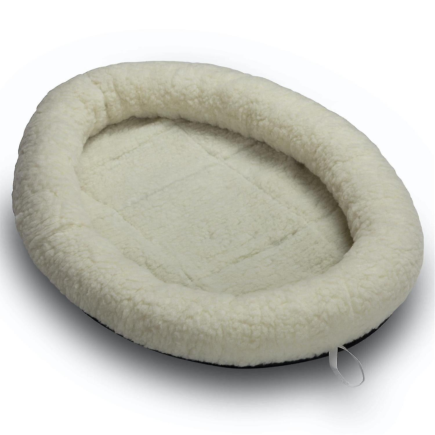 Cama Para Perros Huoguo Cat Snoozer, Tamaño Grande, Forro Polar Sintético, Color Crema - Venta Internacional.
