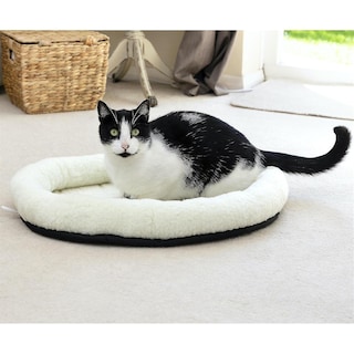 Foto 3 | Cama Para Perros Huoguo Cat Snoozer, Tamaño Grande, Forro Polar Sintético, Color Crema - Venta Internacional.