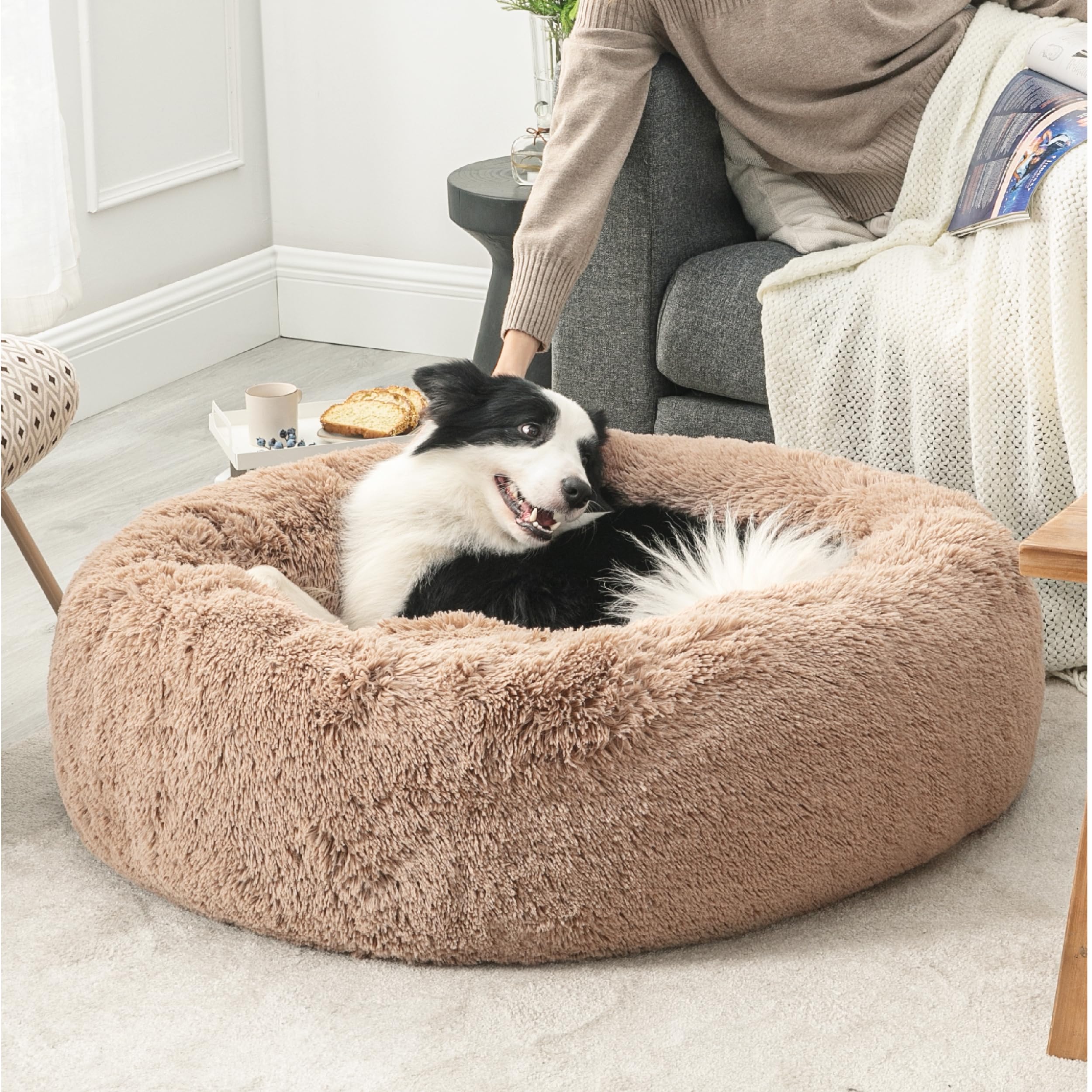 Foto 5 pulgar | Cama Para Perro Bedsure Calming Donut, Lavable Para Perros Grandes - Venta Internacional.