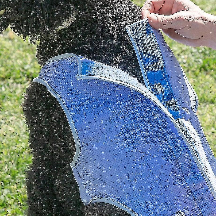 Foto 6 pulgar | Chaleco Refrescante Para Perros Huoguo Talla M Azul - Venta Internacional.