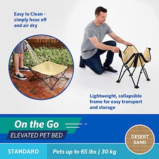 Foto 4 | Cama Elevada Para Mascotas Coolaroo On The Go Standard Desert Sand - Venta Internacional.