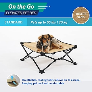 Foto 5 | Cama Elevada Para Mascotas Coolaroo On The Go Standard Desert Sand - Venta Internacional.