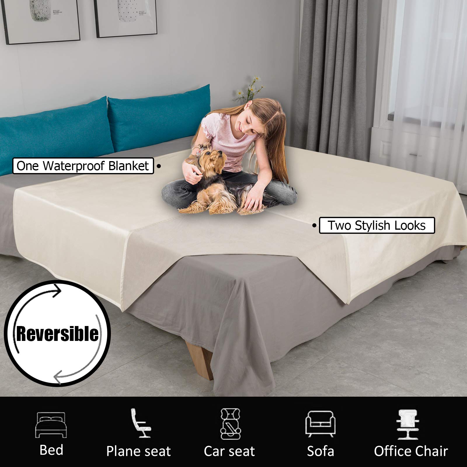 Foto 6 | Manta De Cama Para Mascotas Ameritex Reversible 100% Impermeable De Terciopelo - Venta Internacional.