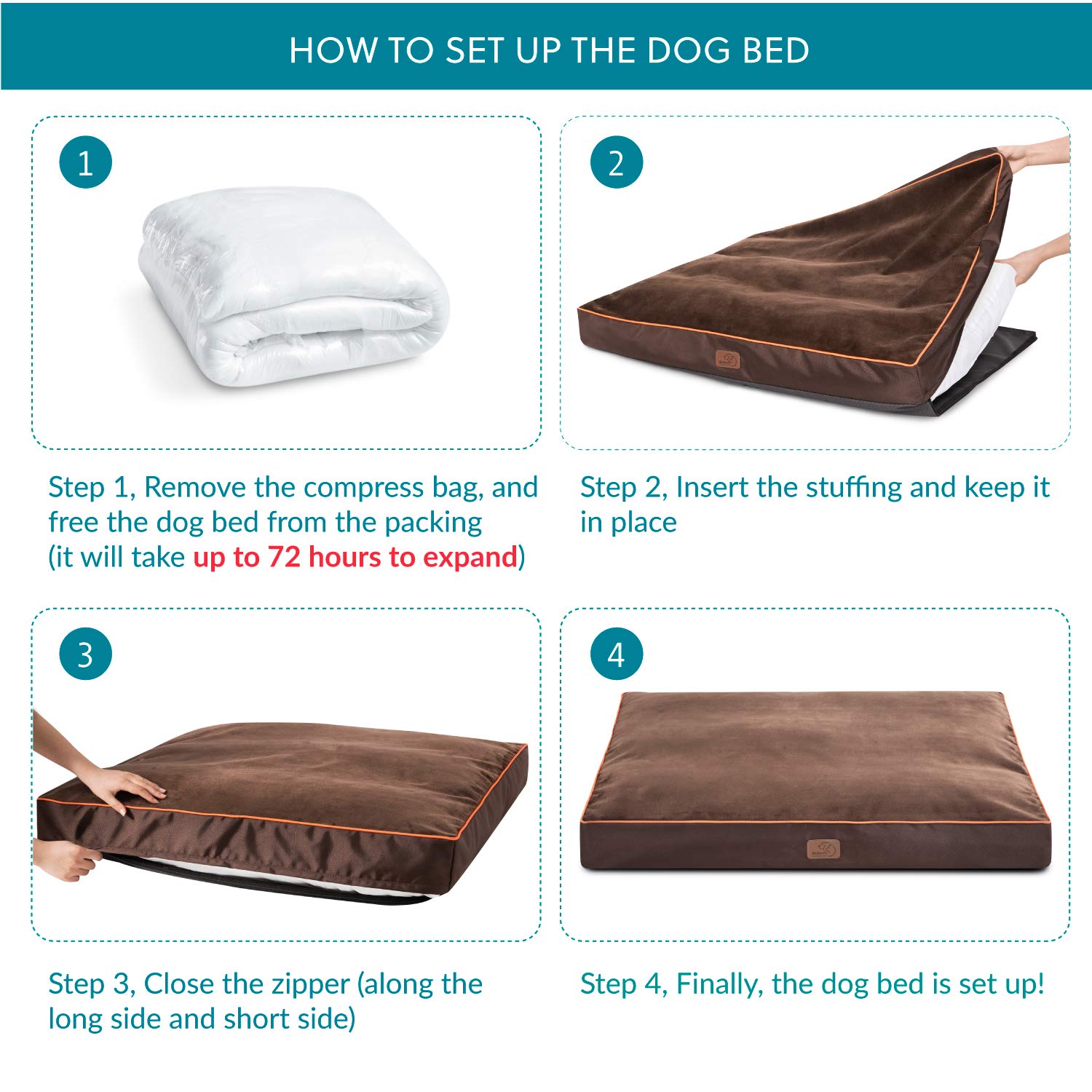 Foto 4 pulgar | Cama Para Perros Impermeable Para Perros De Tamaño Mediano De Hasta 23 Kg - Venta Internacional.