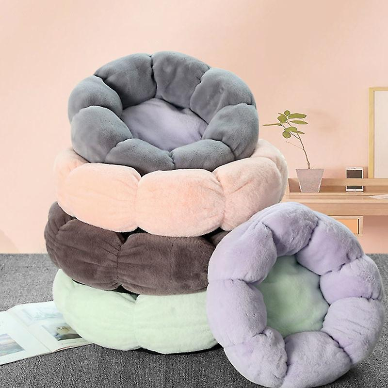 Foto 3 pulgar | Cama Para Gatos, Cama Redonda De Felpa De Colores Cálidos Con Forma De Flor - Venta Internacional.