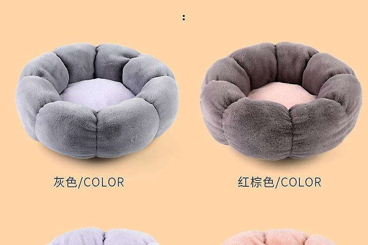 Foto 4 pulgar | Cama Para Gatos, Cama Redonda De Felpa De Colores Cálidos Con Forma De Flor - Venta Internacional.