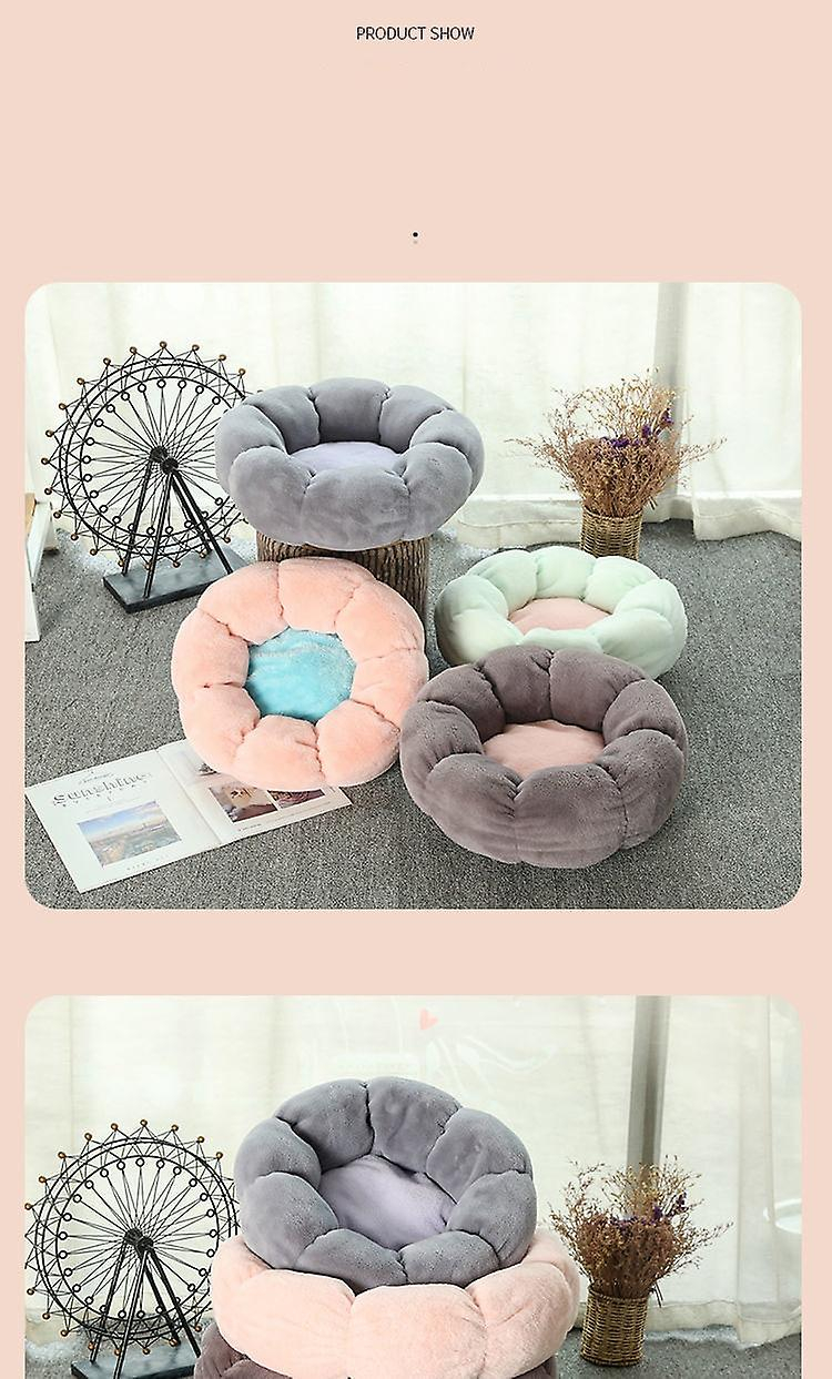 Foto 6 pulgar | Cama Para Gatos, Cama Redonda De Felpa De Colores Cálidos Con Forma De Flor - Venta Internacional.