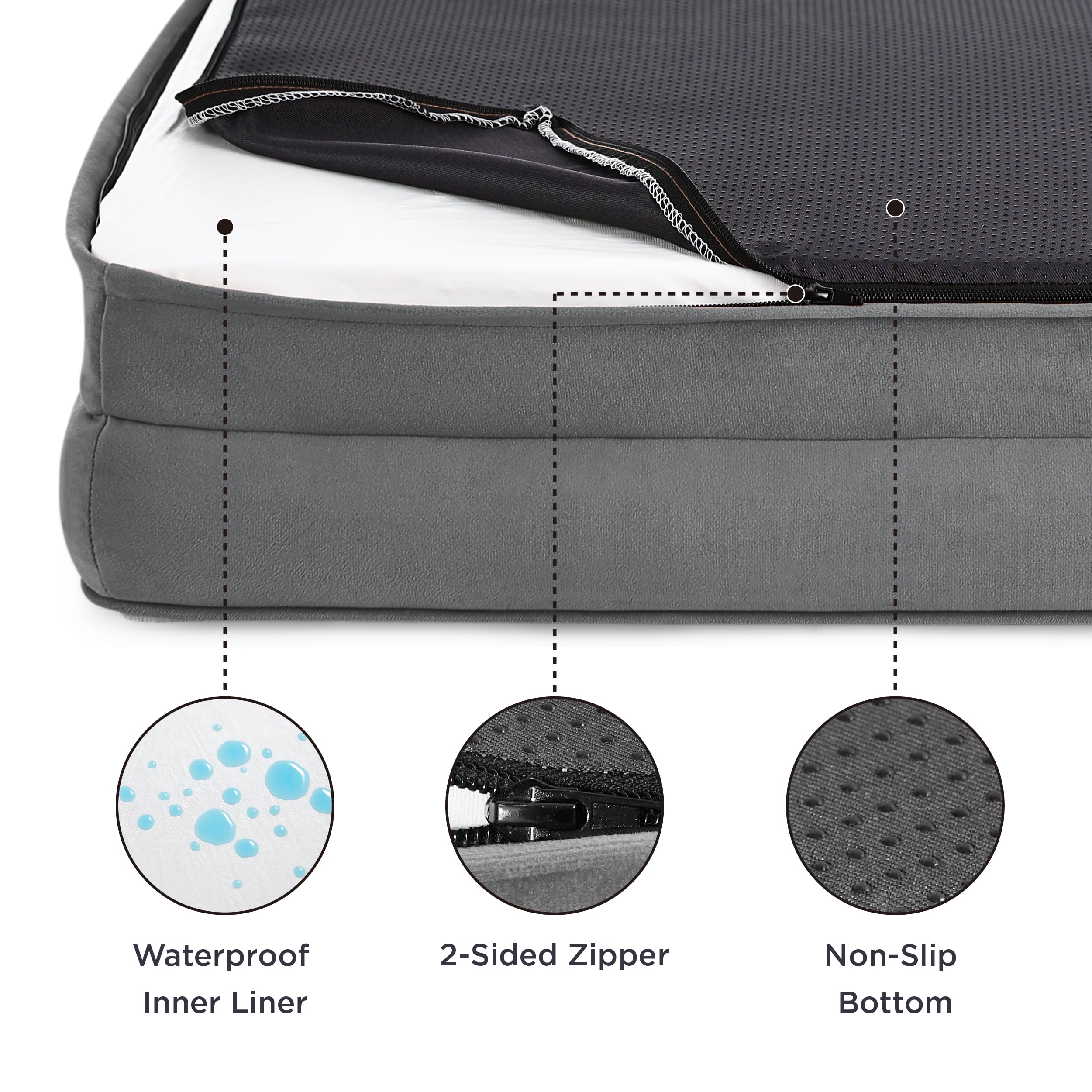 Foto 4 pulgar | Cama Ortopédica Para Perros, Pequeña, Lavable Con Tendedero Impermeable - Venta Internacional.