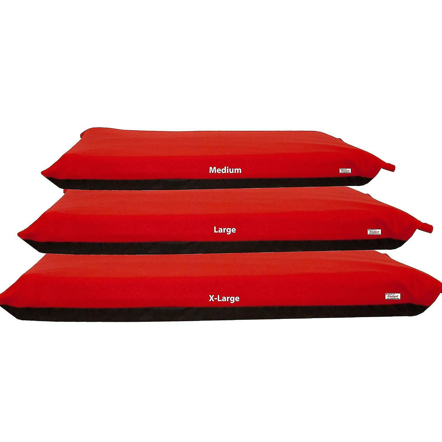Cama Para Perros Huoguo De Forro Polar Rojo Grande Con Funda Extraíble De Espuma De 10 Cm - Venta Internacional.