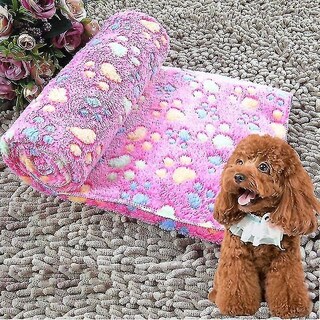 Foto 1 | Mantas Para Mascotas, Forro Polar Coral, Gruesas Y Cálidas, Con Huellas De Pisadas, Talla M - Venta Internacional.