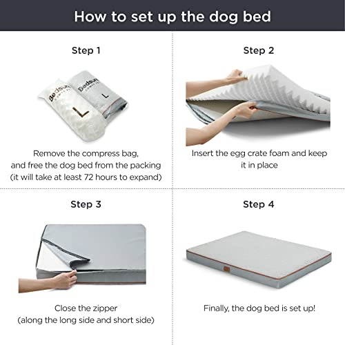 Foto 3 pulgar | Alfombrilla Ortopédica Bedsure Para Perros Medianos De Hasta 50 Libras - Venta Internacional.