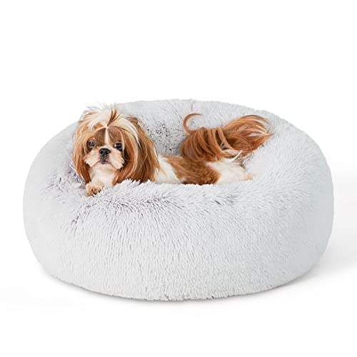 Cama Para Mascotas Bedsure Calmante Para Perros Pequeños, Lavable En Forma De Rosquilla, 60 Cm - Venta Internacional.