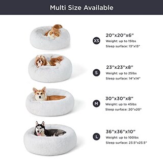 Foto 4 | Cama Para Mascotas Bedsure Calmante Para Perros Pequeños, Lavable En Forma De Rosquilla, 60 Cm - Venta Internacional.