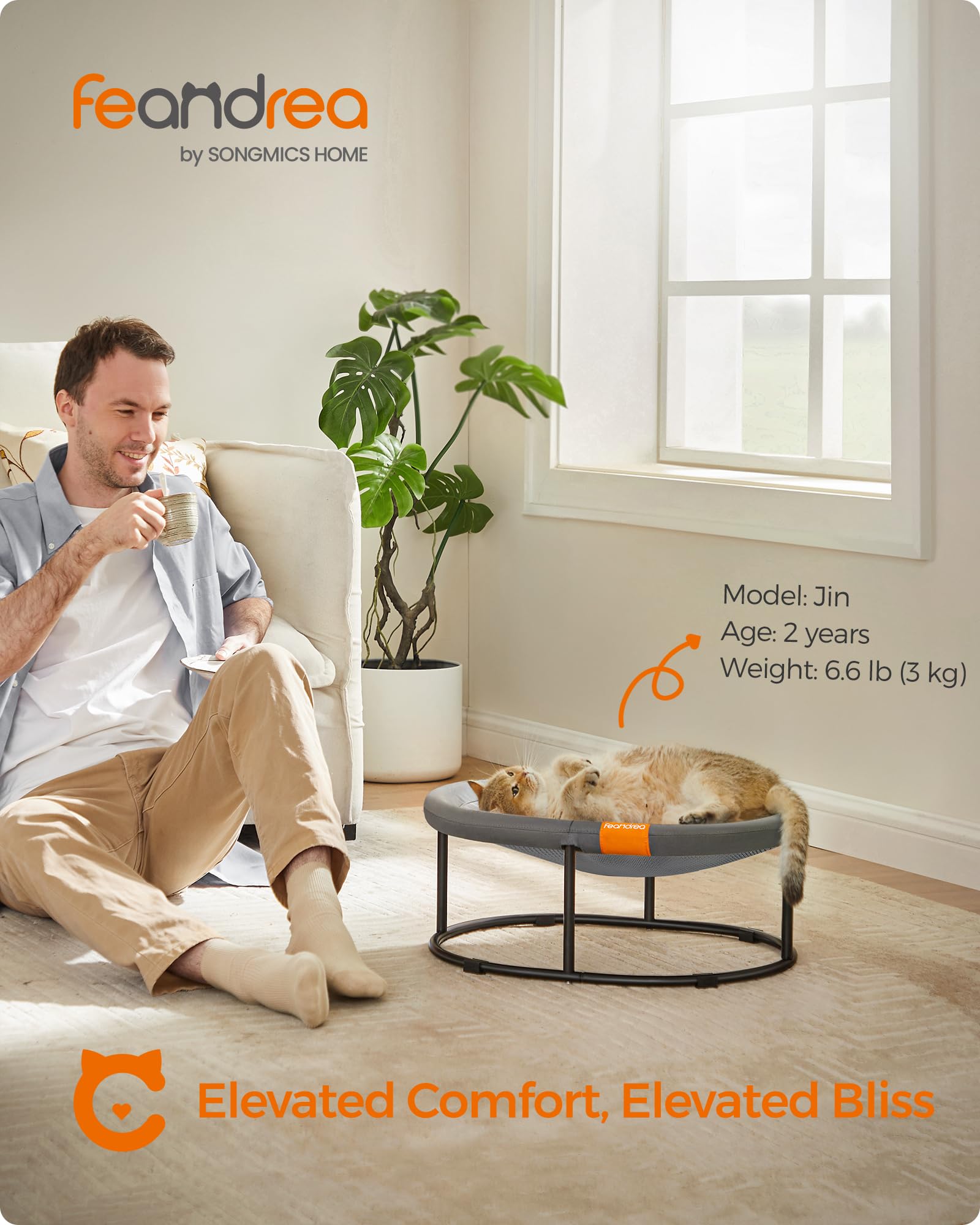 Foto 3 pulgar | Cama Para Gatos Feandrea, Hamaca Transpirable Para Mascotas De Hasta 9 Kg - Venta Internacional.