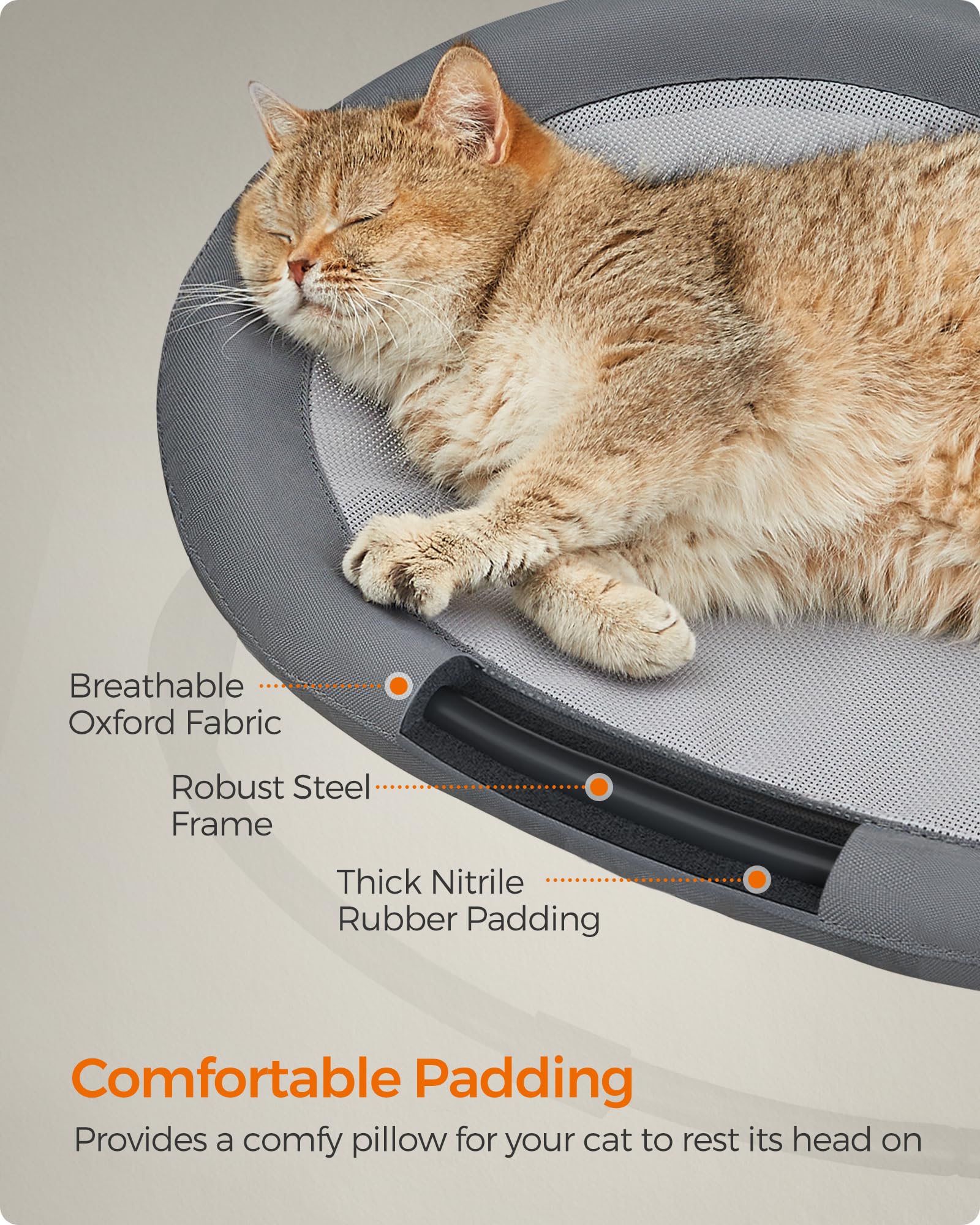Foto 5 pulgar | Cama Para Gatos Feandrea, Hamaca Transpirable Para Mascotas De Hasta 9 Kg - Venta Internacional.