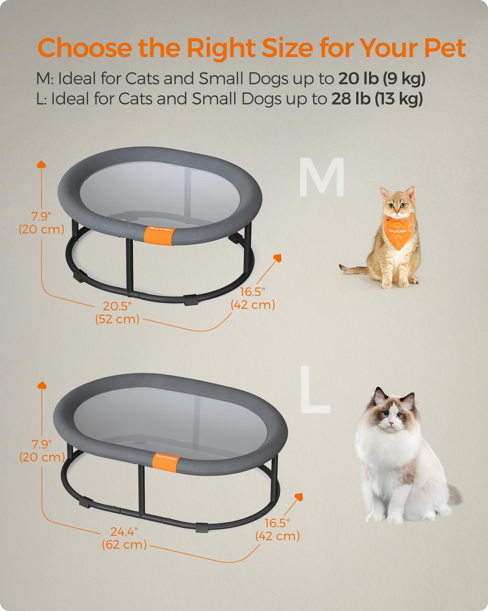 Foto 6 pulgar | Cama Para Gatos Feandrea, Hamaca Transpirable Para Mascotas De Hasta 9 Kg - Venta Internacional.