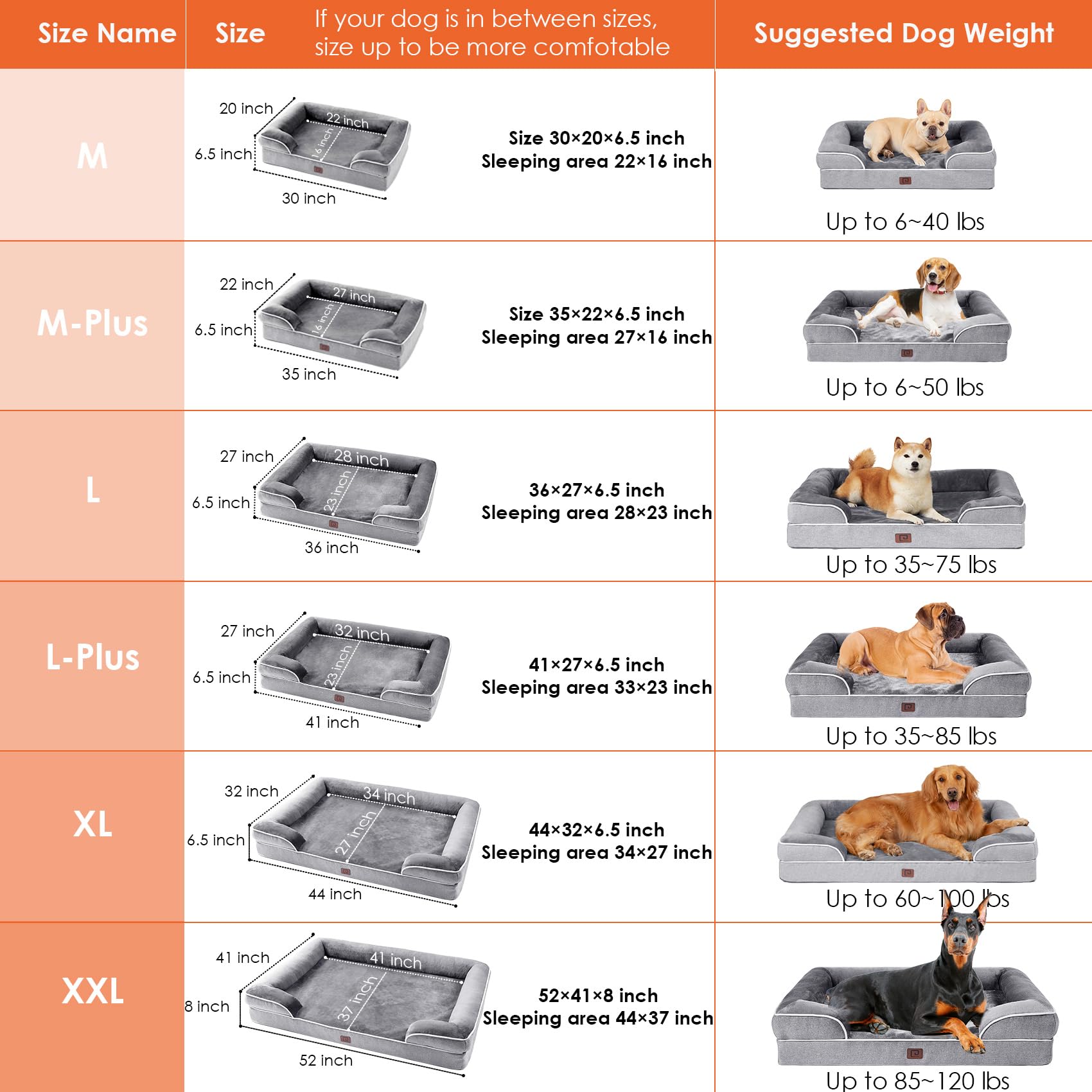 Foto 6 pulgar | Cama Ortopédica Para Perros Eheyciga Impermeable Para Perros Grandes - Venta Internacional.