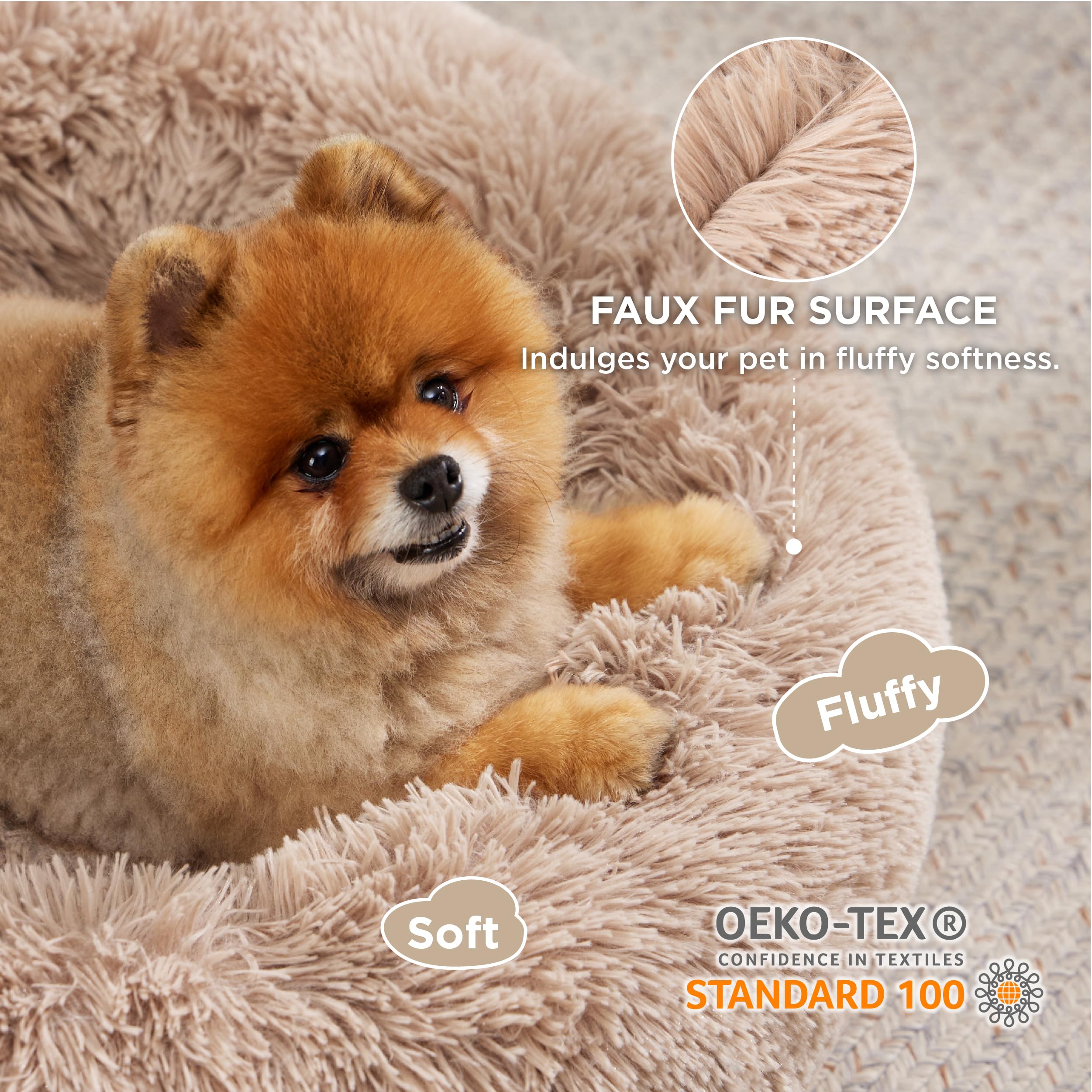 Foto 3 pulgar | Cama Para Perros Bedsure Calming Donut, Lavable Para Perros Pequeños - Venta Internacional.