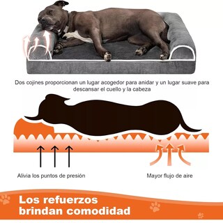 Foto 3 | Cama Doble Vista Para Perro Mediano-grande Eo Safe Imports Esi-16270 Gris