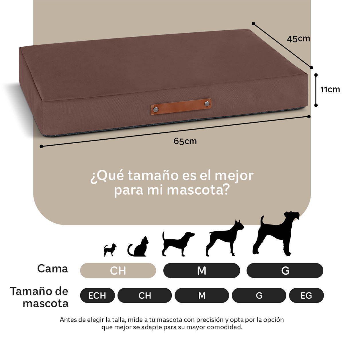Foto 5 pulgar | Cama Para Mascotas Esquimal Café Chica Antiestrés