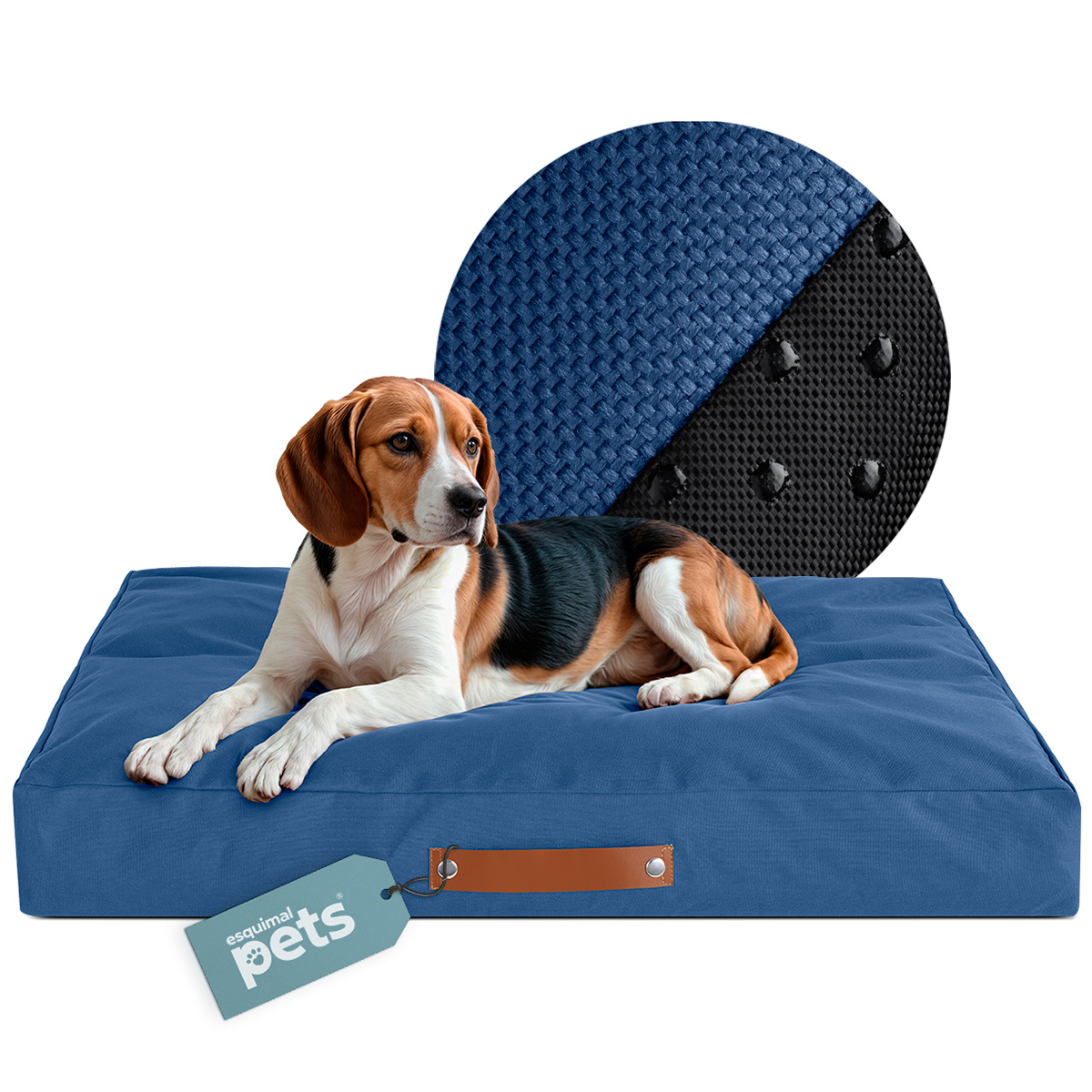 Foto 2 pulgar | Cama Para Mascotas Esquimal Azul Mediana Antiestrés