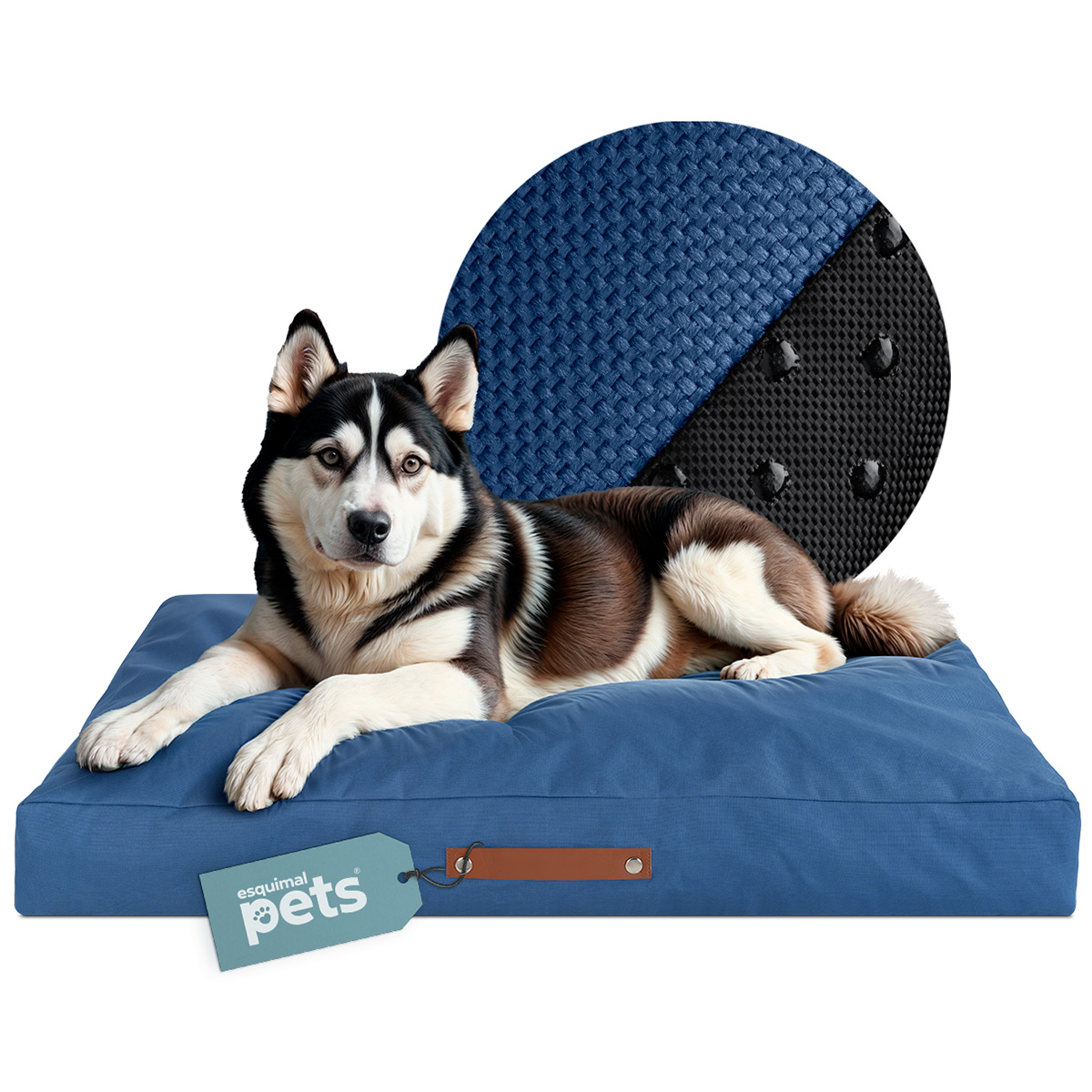 Foto 2 pulgar | Cama Para Mascotas Esquimal Azul Grande Antiestrés