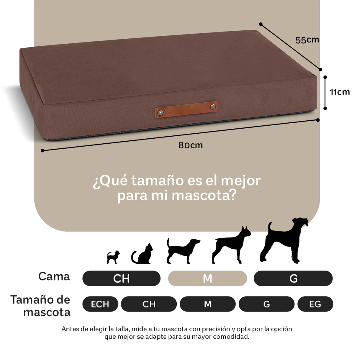 Foto 5 pulgar | Cama Para Mascotas Esquimal Café Mediana Antiestrés