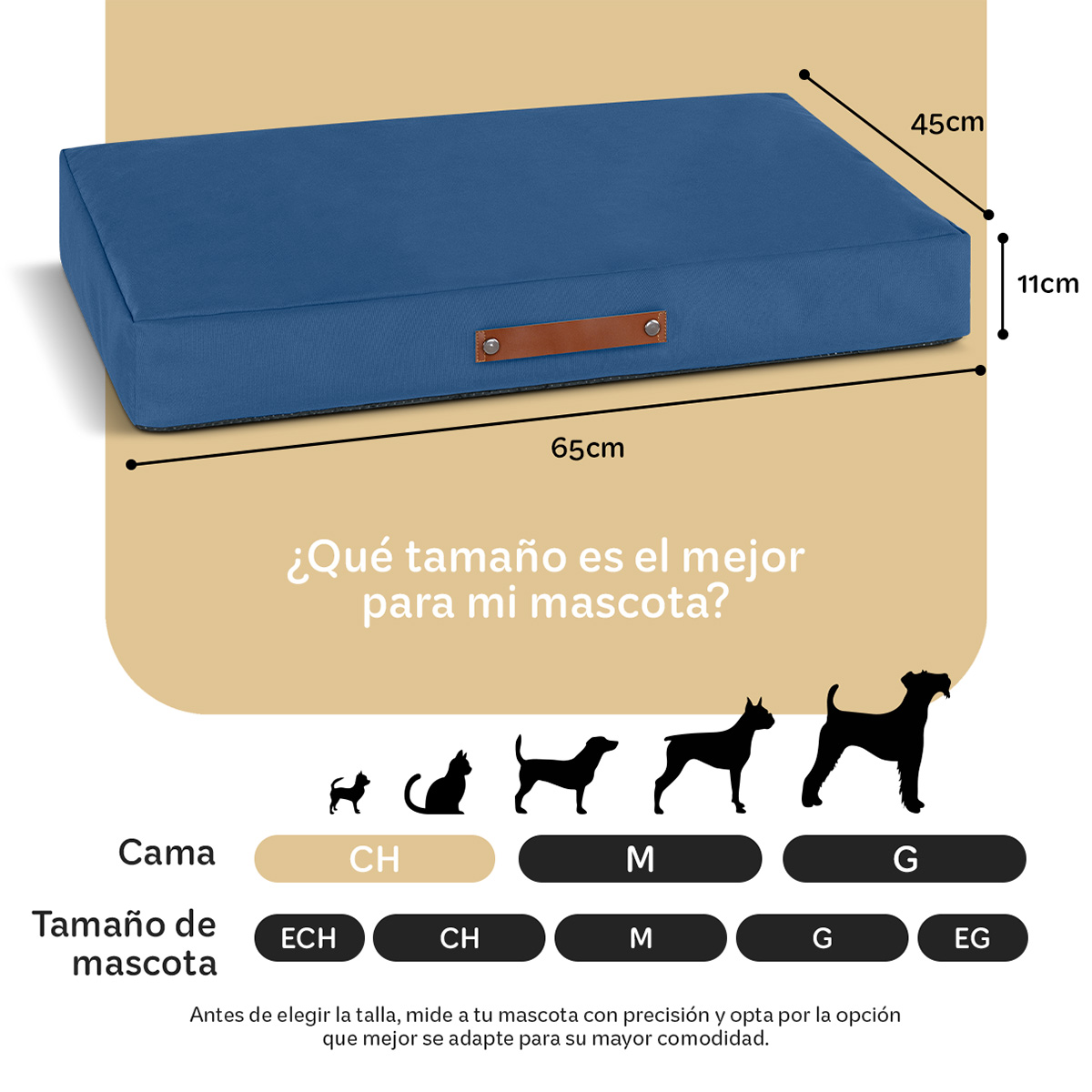 Foto 5 pulgar | Cama Para Mascotas Esquimal Azul Chica Antiestrés