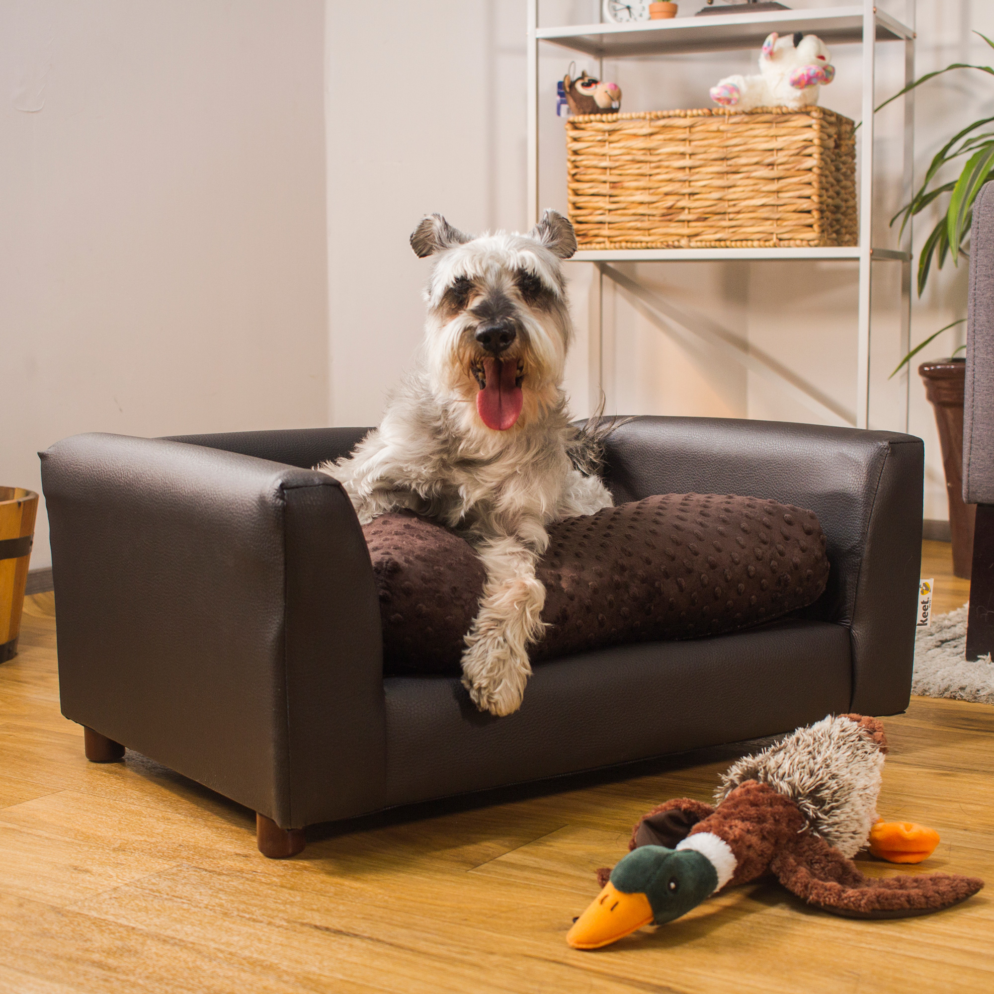 Foto 2 | Cama Sofa Fluffy Chocolate de Madera para Mascotas