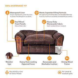 Foto 3 | Cama para Mascotas con Cojín Microsuede y Funda Extraíble
