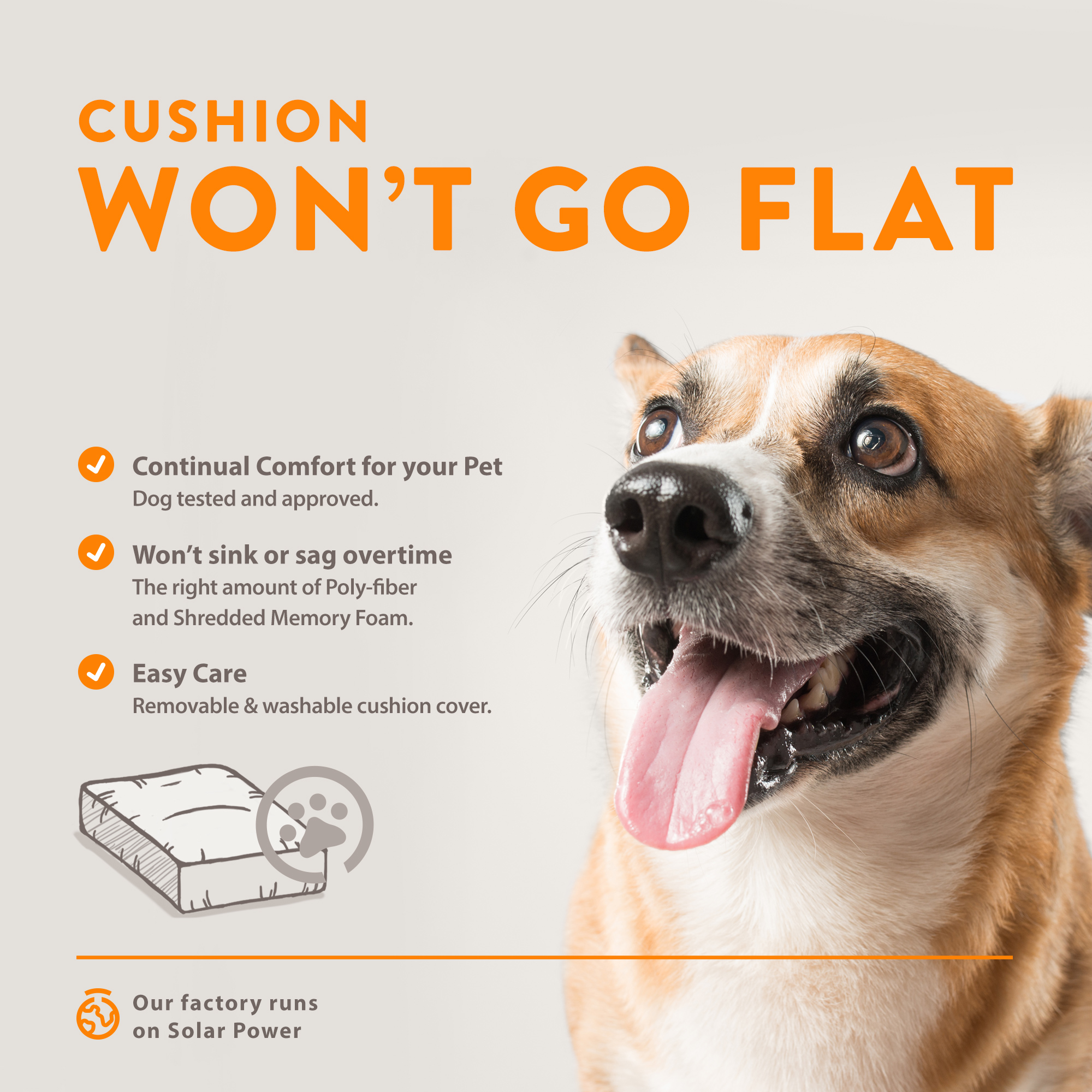 Foto 7 | Cama para Mascotas con Cojín  y Funda Extraíble