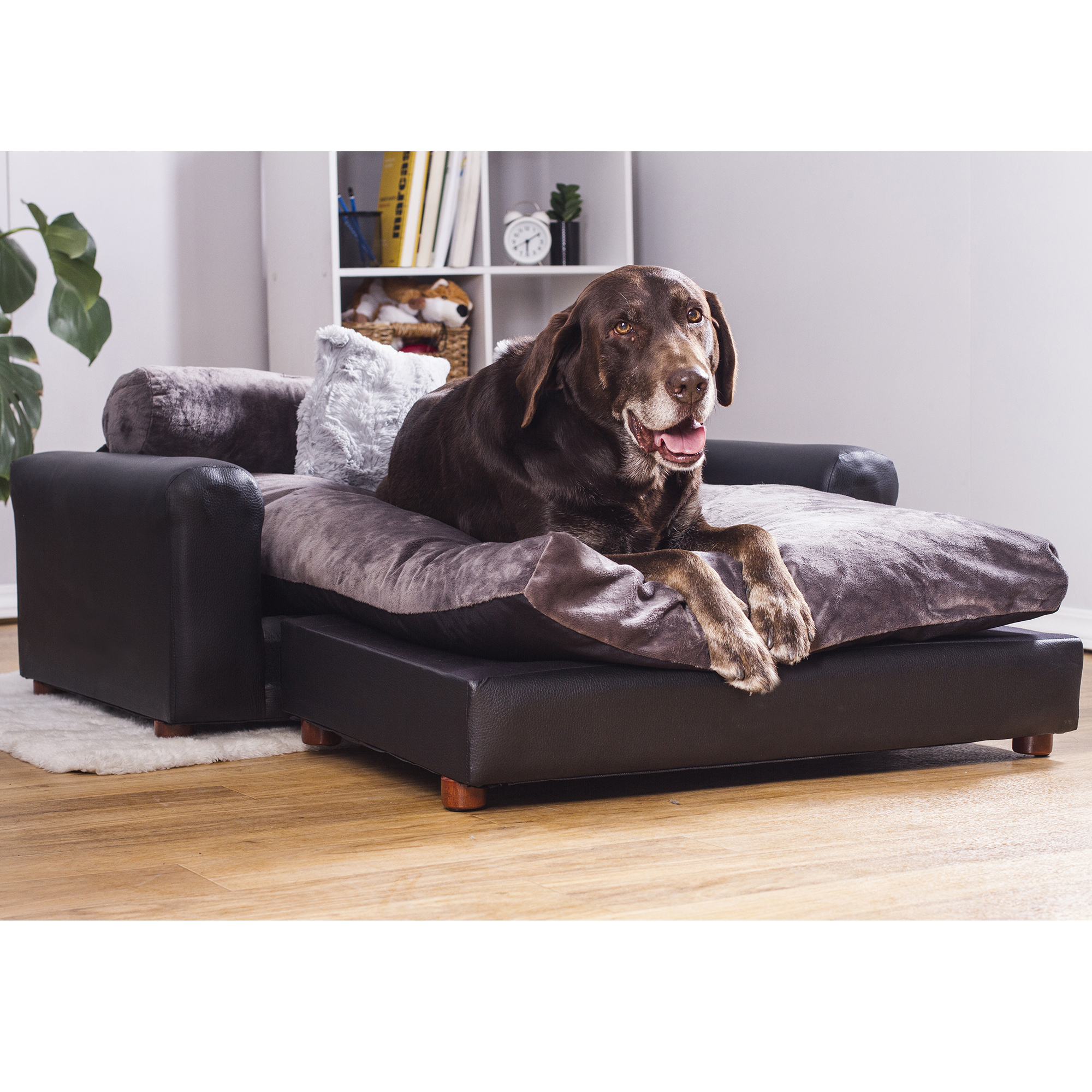 Cama para Mascotas con Funda Extraible 2 Almohadas 1 Bolster