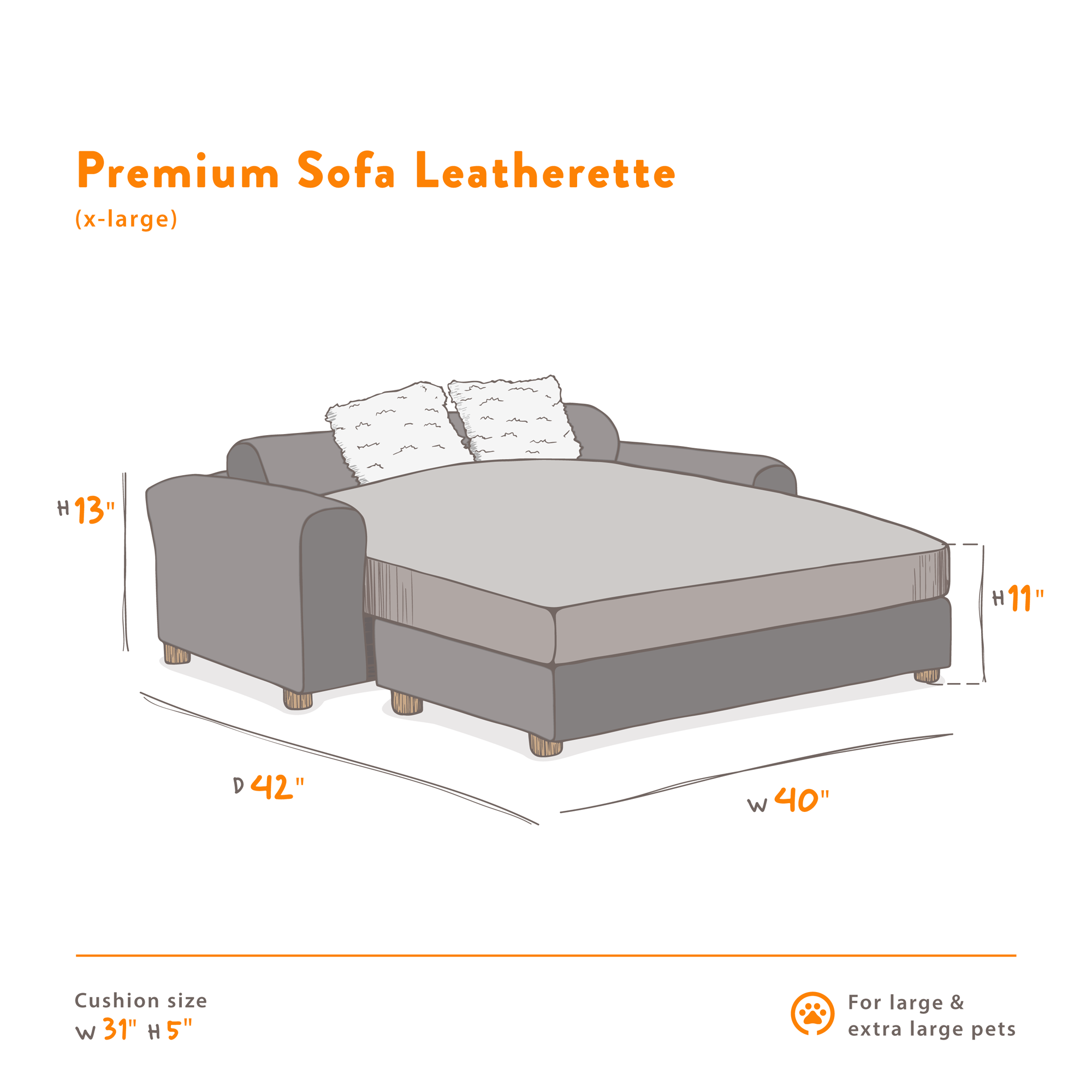 Foto 5 pulgar | Cama para Mascotas con Funda Extraible 2 Almohadas 1 Bolster