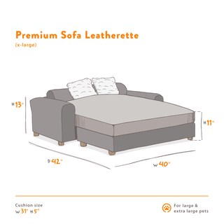 Foto 4 | Cama para Mascotas con Funda Extraible 2 Almohadas 1 Bolster