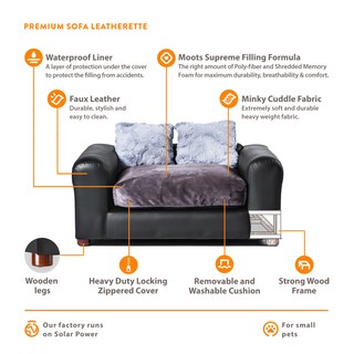 Foto 3 | Cama Para Mascotas Funda Extraible, 2 Almohadas Patas Desmontables Resistente Al Agua