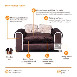 Foto 5 | Cama Para Mascotas, Tapizada En Minky, Incluye Cojin Con Funda Extraible, Patas Desmontables