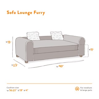 Foto 5 | Cama Ideal Para Mascotas Tapizada En Tela Minky Incluye 2 Almohadas Patas De Madera Desmontables