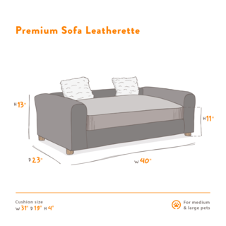 Foto 4 | Cama Para Mascotas 1 Cojin Con Funda Extraible 2 Almohadas Patas De Madera Desmontables