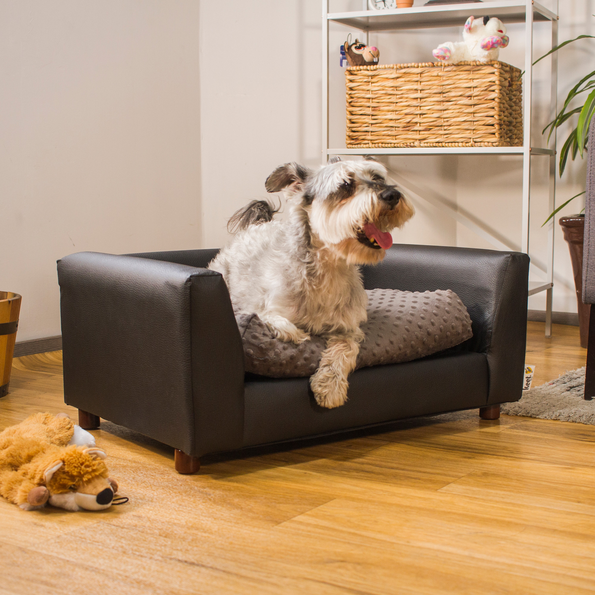 Foto 2 pulgar | Cama Para Mascotas, Tapizada En Cuero Sintetico, Incluye Cojin Texturizado Con Funda Extraible